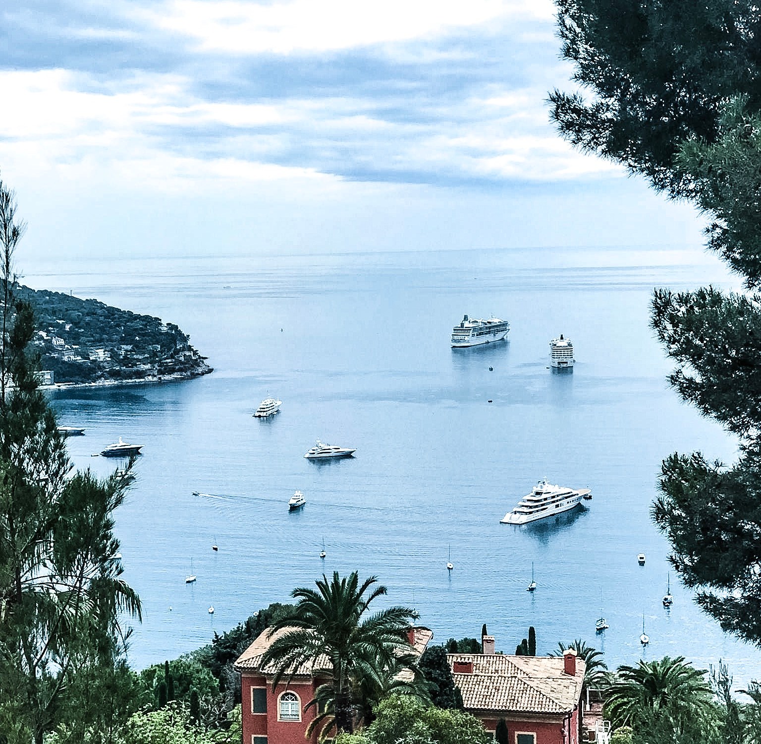 View of the Bay of Villefranche.